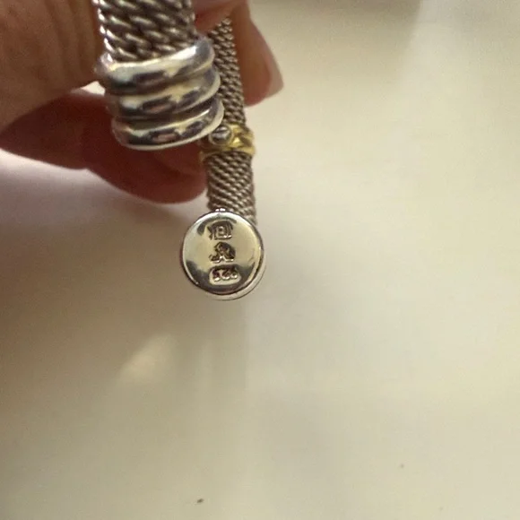 Scott Kay Silver and Gold Mesh Bracelet - Picture 6 of 8